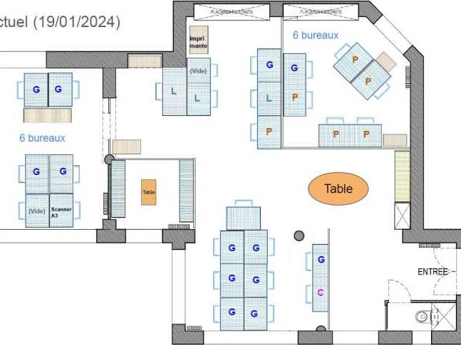 Location bureaux 100 m² non divisibles