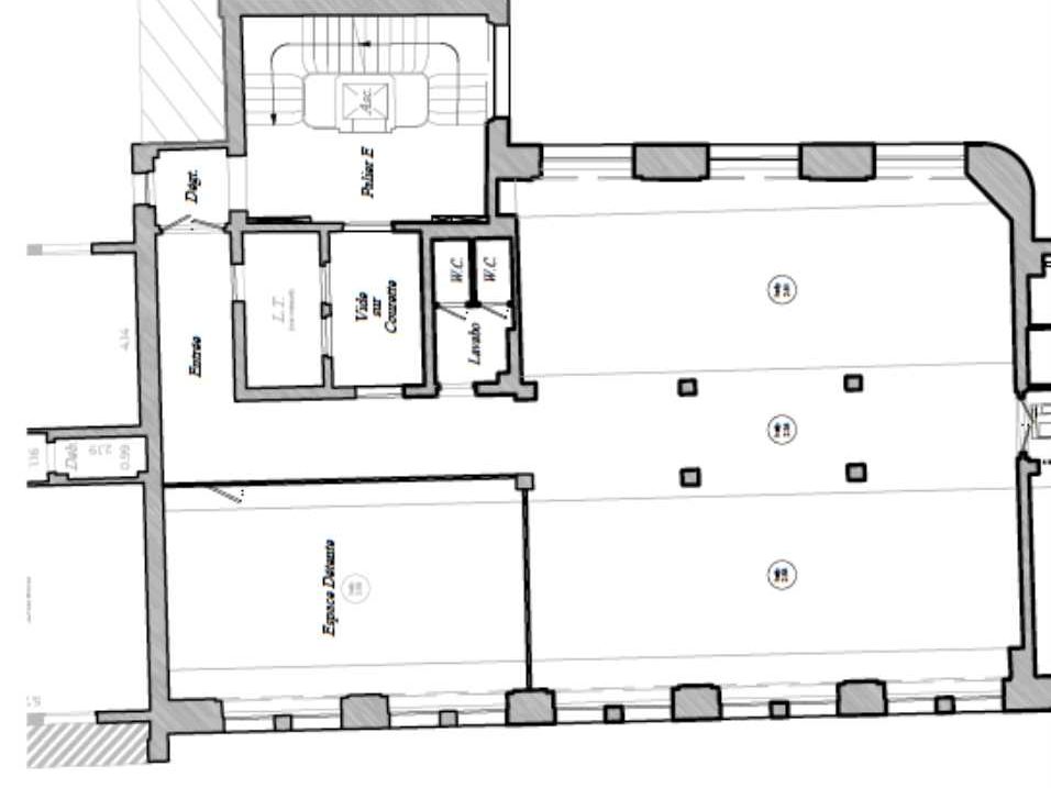 Location bureaux 230 m² non divisibles