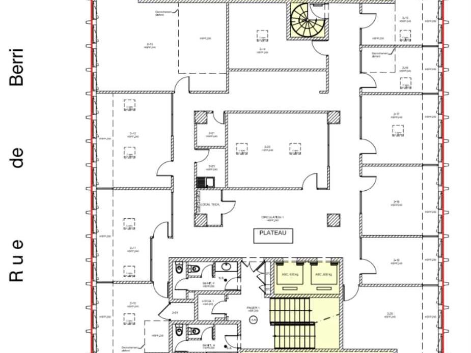 Location bureaux 366 m² non divisibles