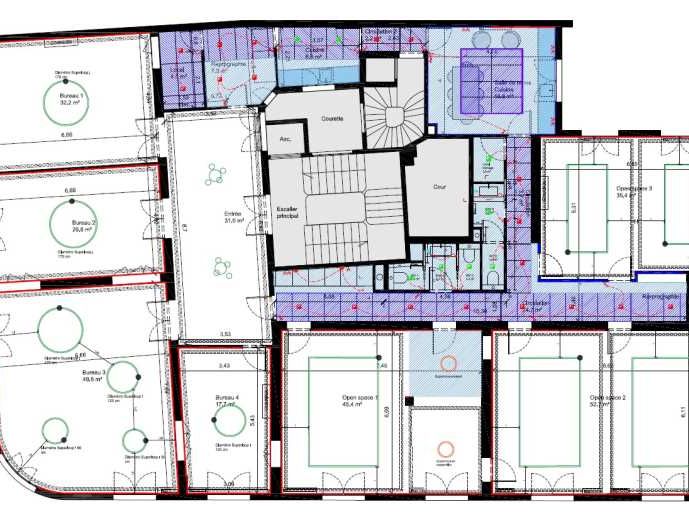 Location bureaux 364 m² non divisibles