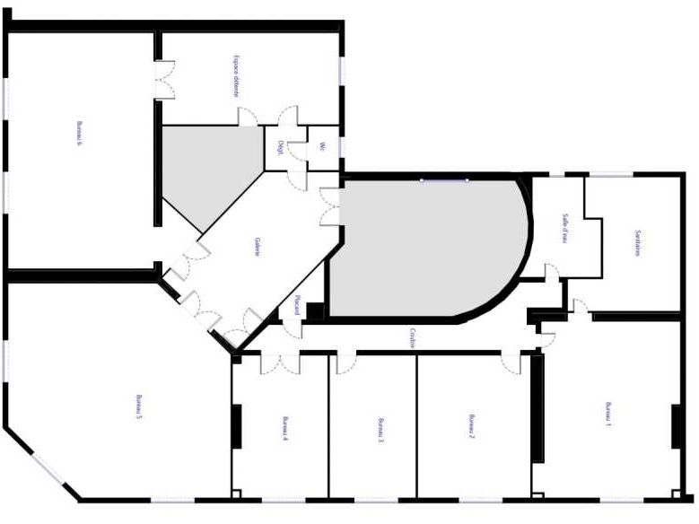 Vente bureaux 180 m² non divisibles