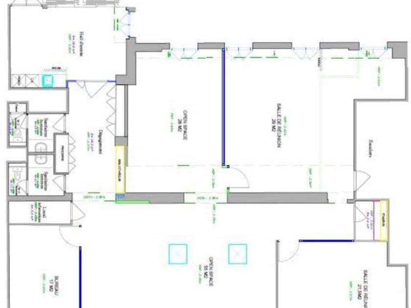 Location bureaux 238 m² non divisibles