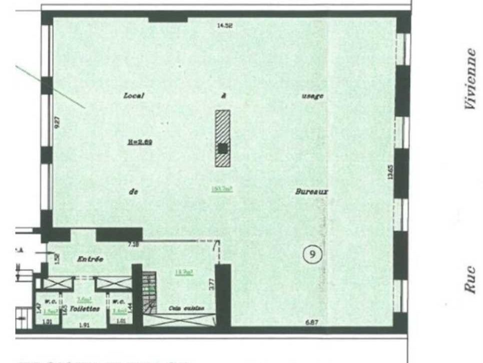 Location bureaux 189 m² non divisibles