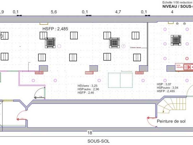 Location bureaux 593 m² non divisibles