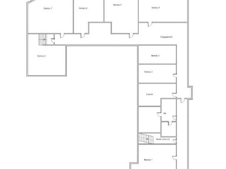 Vente bureaux 196 m² non divisibles