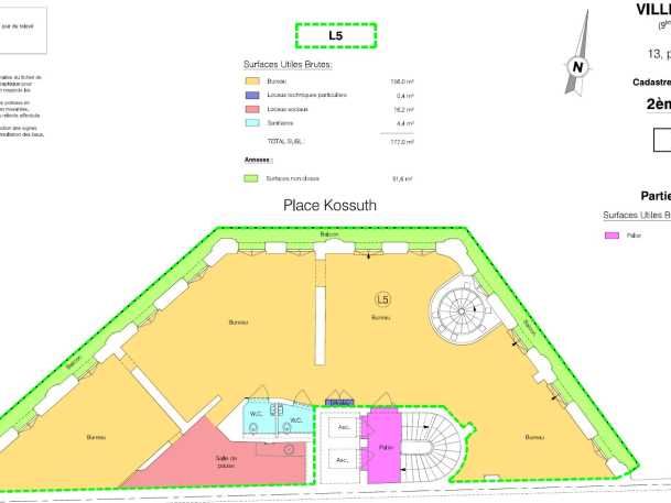Location bureaux 928 m² divisibles à partir de 154 m²