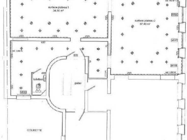 Location bureaux 100 m² non divisibles