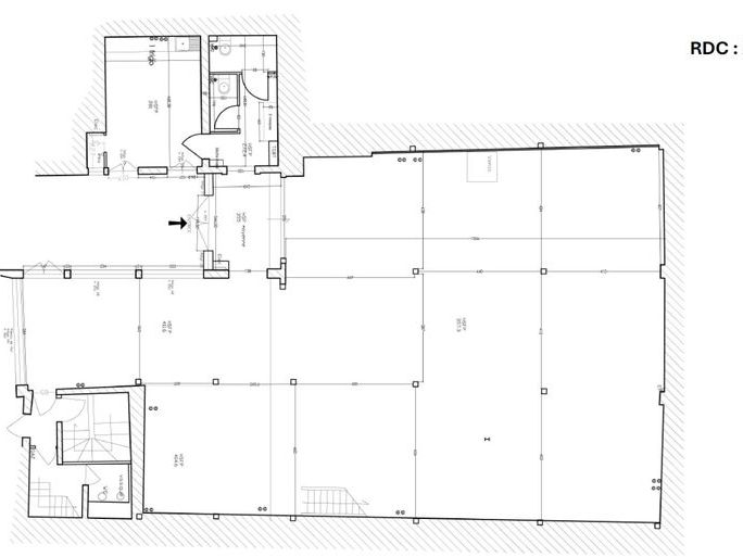 Location bureaux 580 m² non divisibles