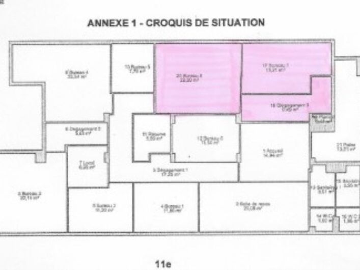 Vente bureaux 180 m² non divisibles