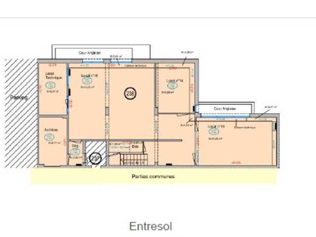 Location bureaux 415 m² non divisibles