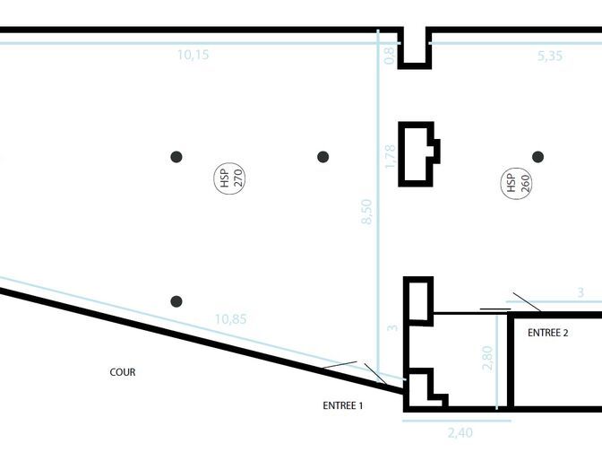 Location bureaux 120 m² non divisibles