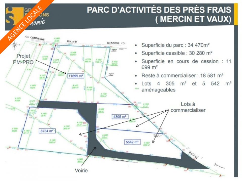 Vente terrain 4305 m² non divisibles