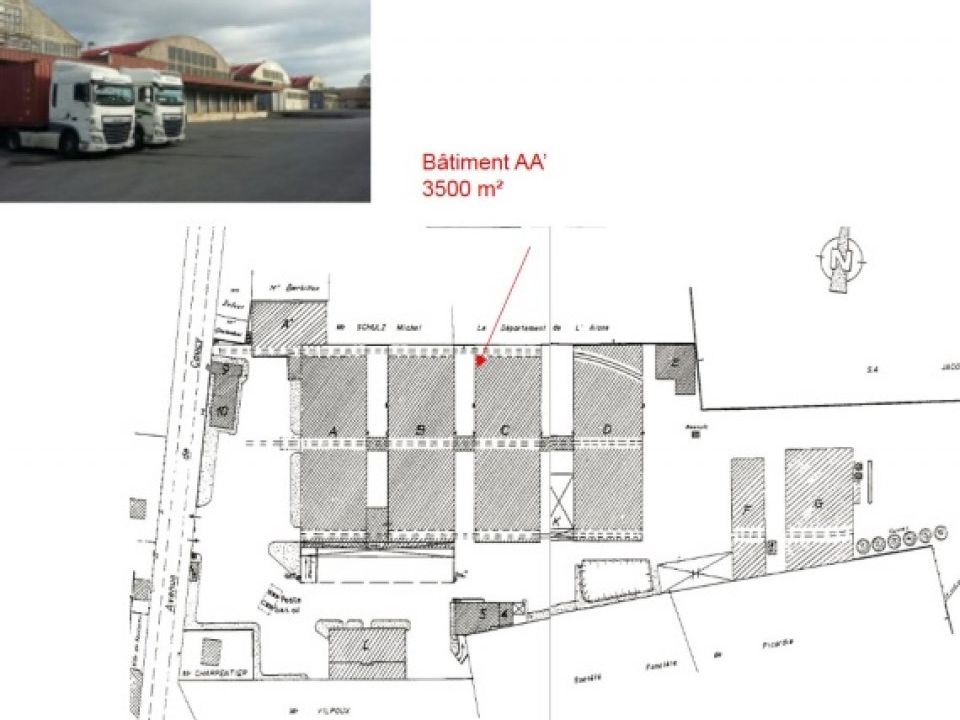 Location entrepot 3500 m² non divisibles