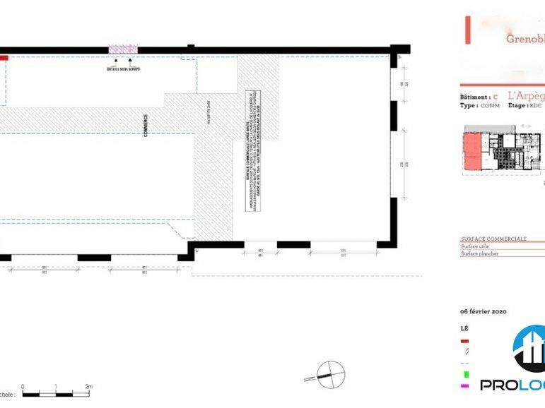 Location local commercial 76 m² non divisibles
