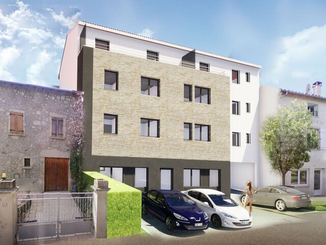 A la vente un local neuf de 101 m² divisibles à partir de 27 m² avec 3 places de stationnement, en plein centre de Soucieu-en-Jarrest.