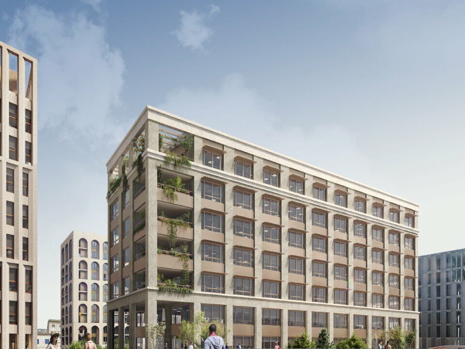 A Bordeaux Quartier Amédée Saint-Germain, à proximité de la gare Saint-Jean, un immeuble neuf d'une surface de 7 714 m² en R+8 proposé à la vente