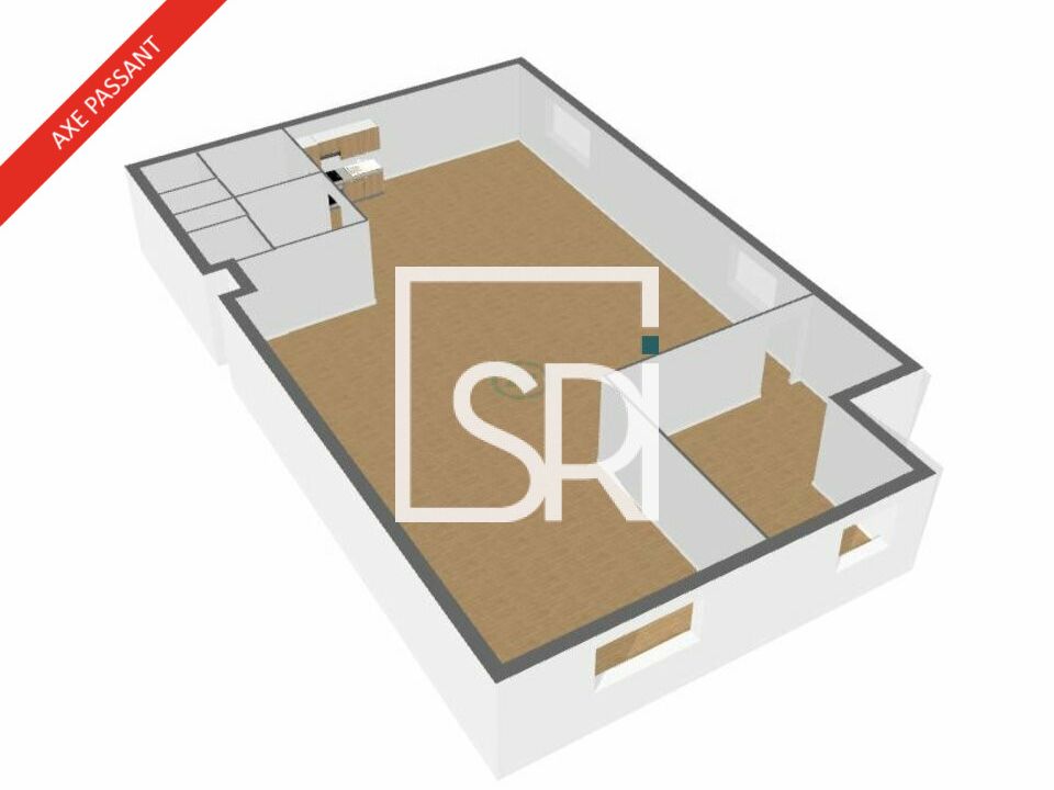 Location bureaux 200 m² non divisibles