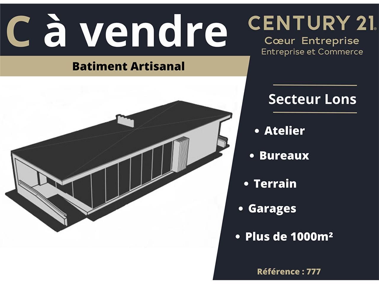 Vente local 1061.00 m² à LONS LE SAUNIER