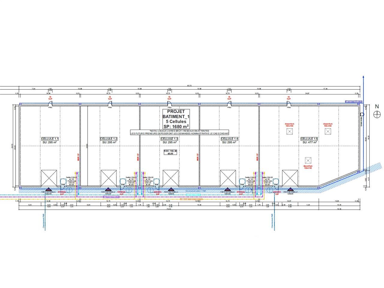 Vente activites 1657.00 m² non divisibles