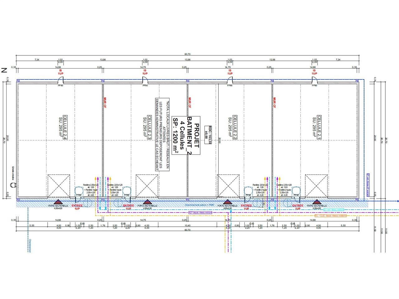 Location activites 1180.00 m² non divisibles