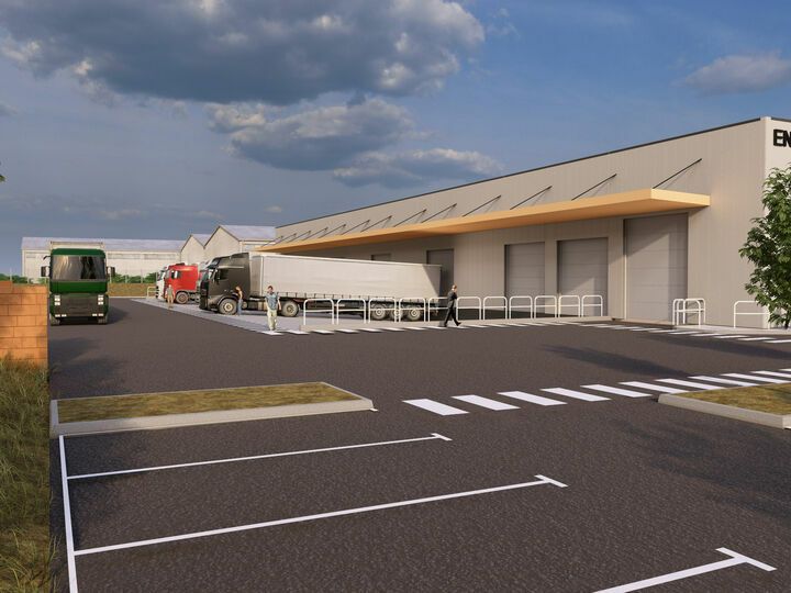 Plateforme du dernier km de 9 632 m² sur une parcelle de 18 491 m²