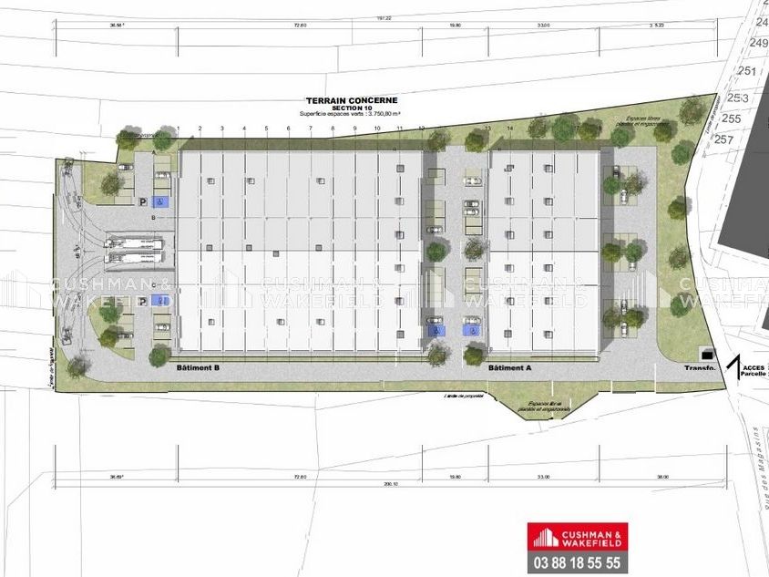 Vente activités 2117 m² divisibles à partir de 163 m²