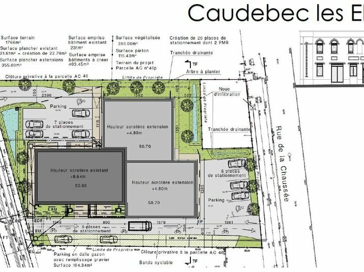 Locaux commerciaux et bureaux sur axe passant en entrée de zone commerciale.