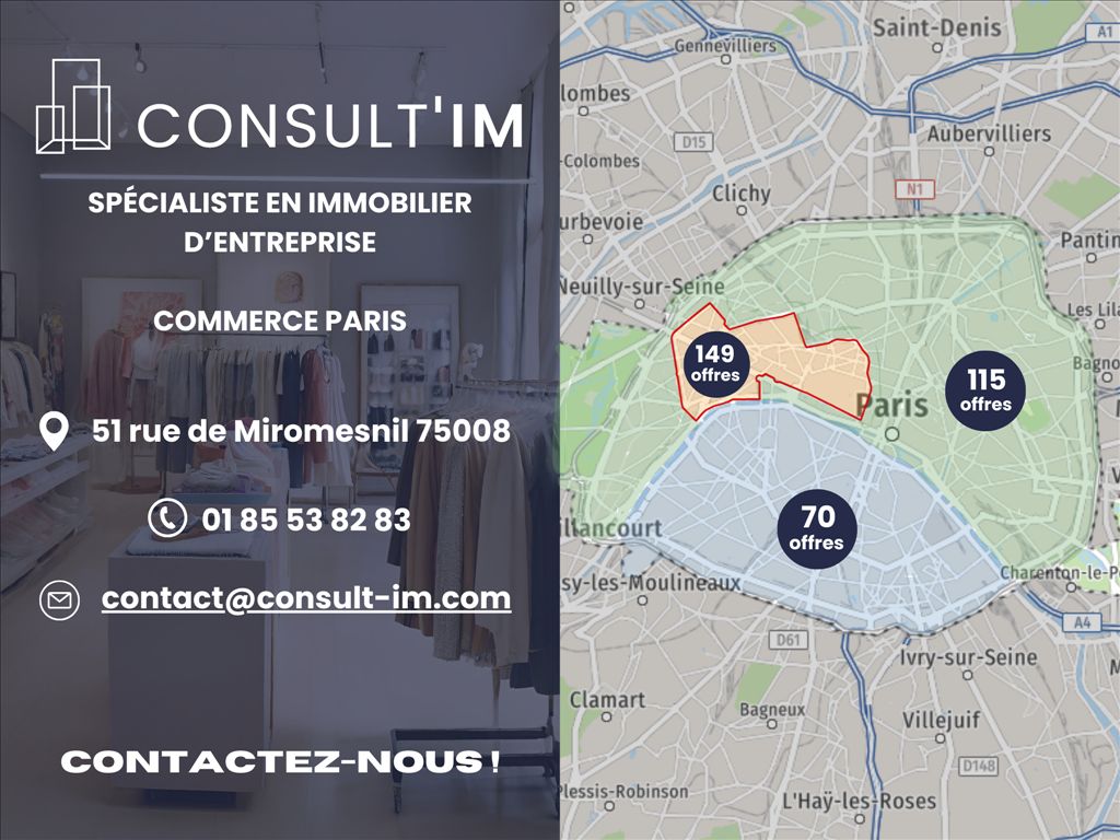 Vente local commercial 149 m² non divisibles