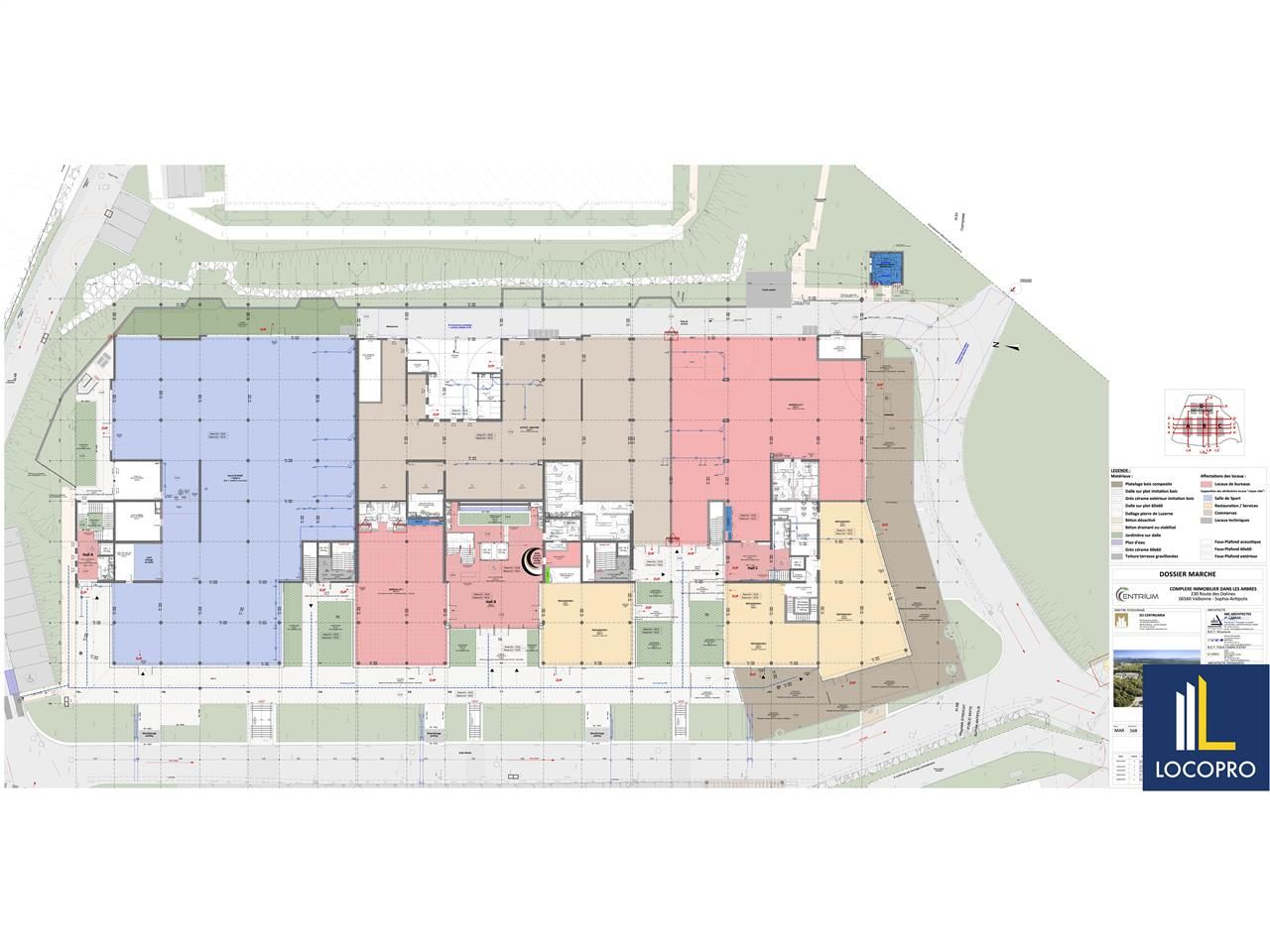 Location local d''activites 999.81 m² non divisibles