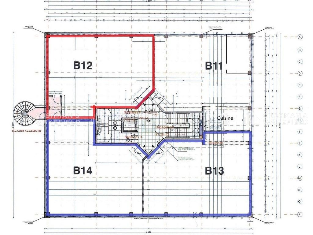 Location bureaux 577 m² divisibles à partir de 139 m²
