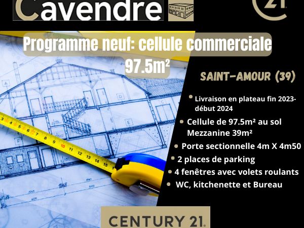 Vente local 97.50 m² à SAINT AMOUR