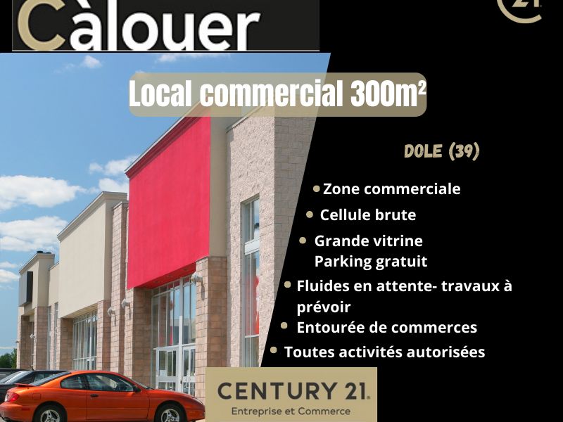 Location local commercial 300.00 m² à DOLE