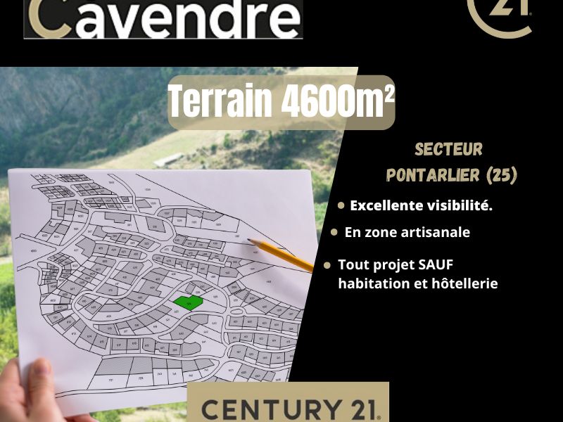 Vente terrain 4600.00 m² à PONTARLIER
