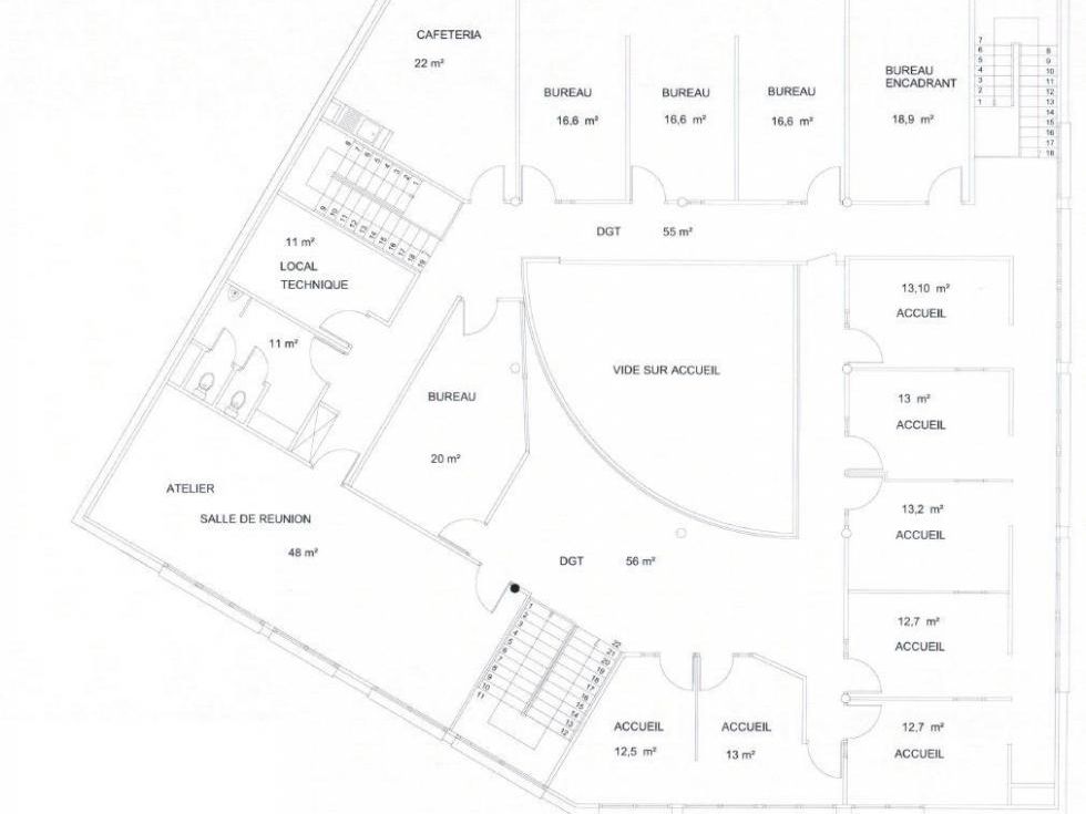 Vente bureaux 740 m² non divisibles