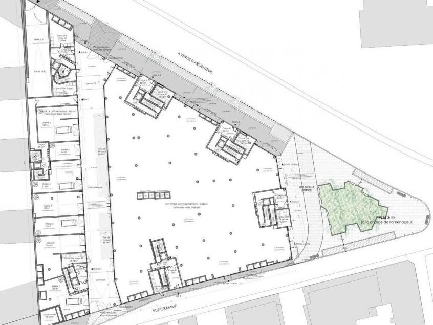Location bureaux 165 m² divisibles à partir de 44 m²