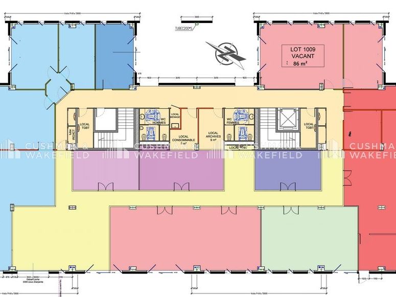 Location bureaux 236 m² divisibles à partir de 86 m²