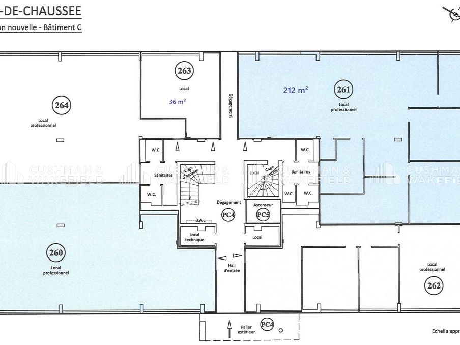 Vente bureaux 535 m² divisibles à partir de 36 m²