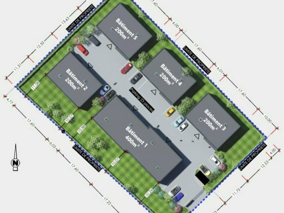 Programme neuf de 5 bâtiments divisibles à partir de 200 m².