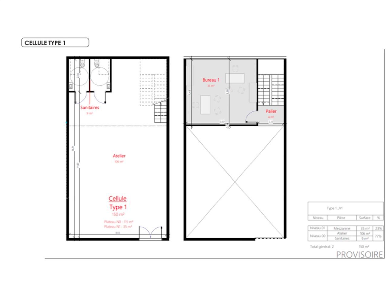 Vente local 150.00 m² à LE FAUGA