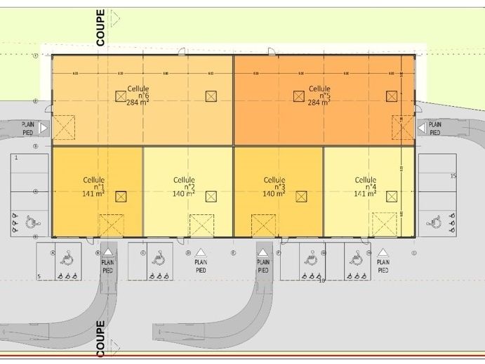 Location entrepôts 424 m² divisibles à partir de 212 m²