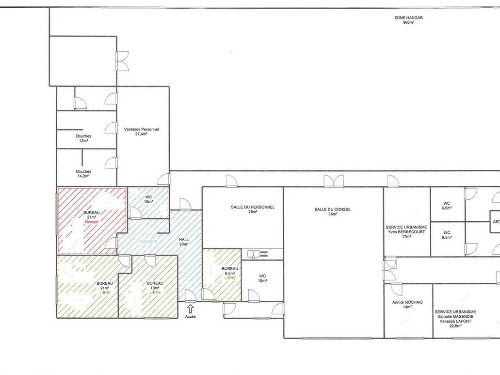 Location entrepôts 960 m² non divisibles