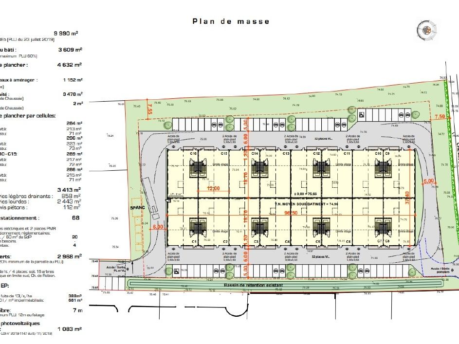 Vente entrepôts 3500 m² divisibles à partir de 300 m²