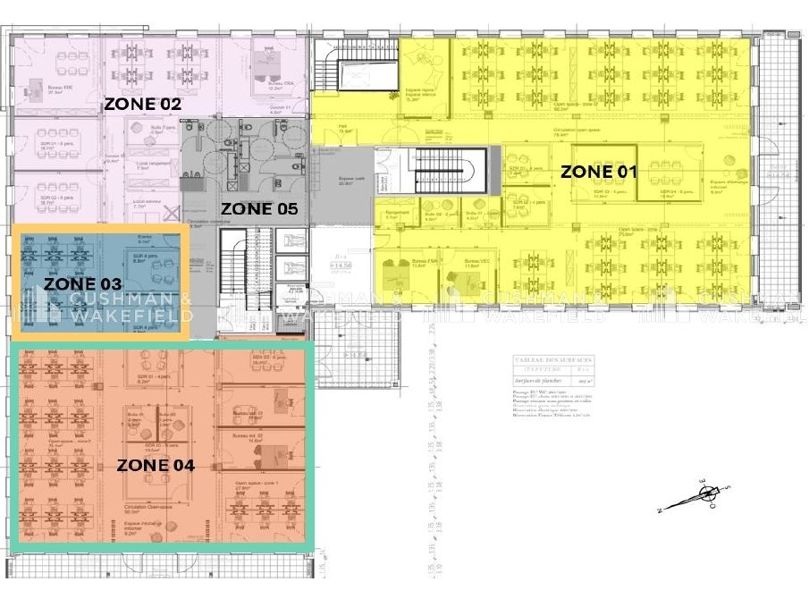 Location bureaux 390 m² divisibles à partir de 91 m²
