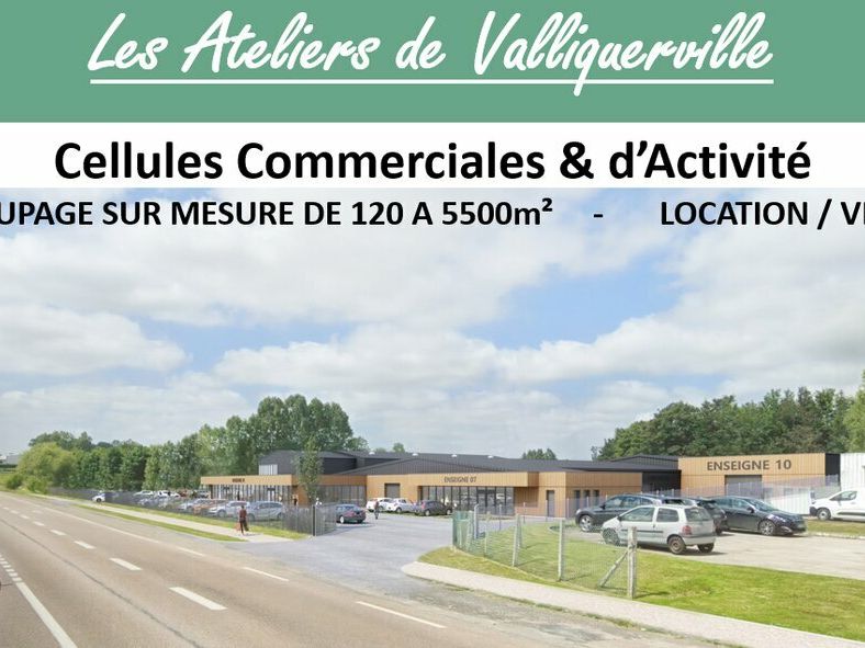 Cellule commerciales neuves de 120m² à 2000m² 