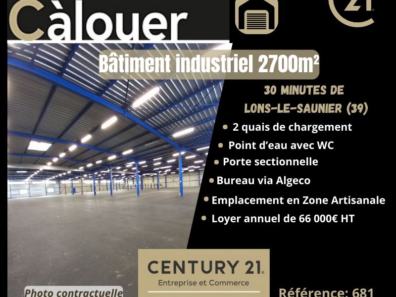Location local 2700.00 m² à LONS LE SAUNIER