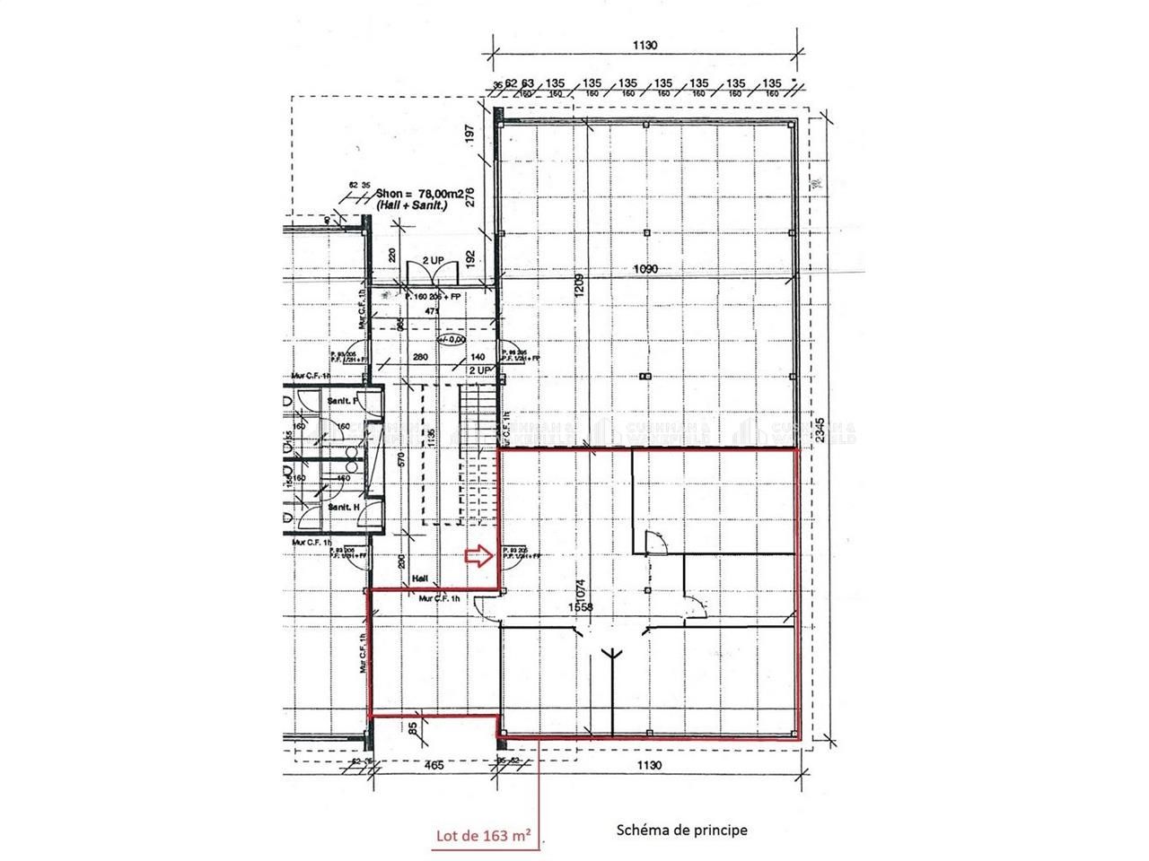 Location bureaux 314 m² divisibles à partir de 151 m²
