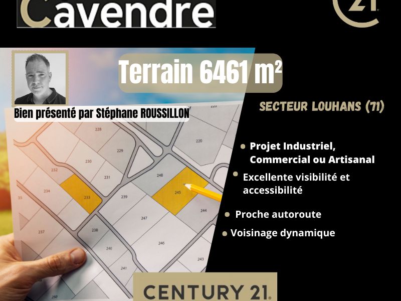 Vente terrain 6461.00 m² à LOUHANS