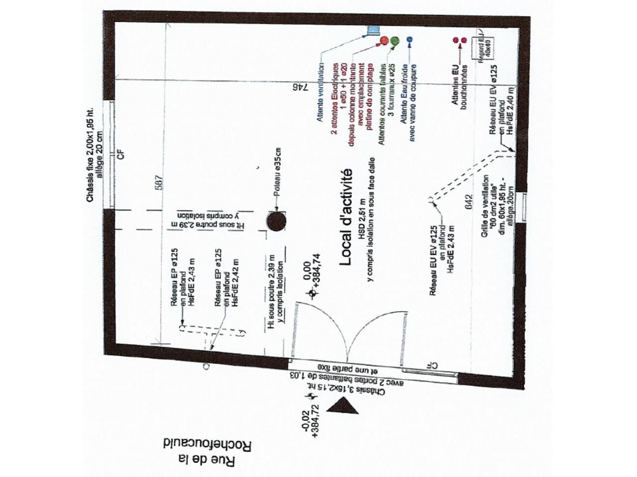 Location bureaux 45 m² non divisibles
