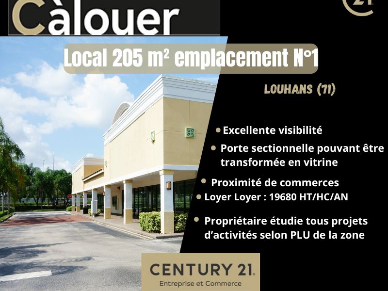 louhans cellule commerciale 205 m2 ou 410 m2 emplacement n°1