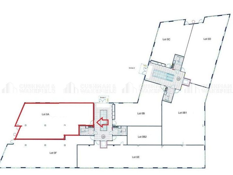 Location bureaux 212 m² non divisibles